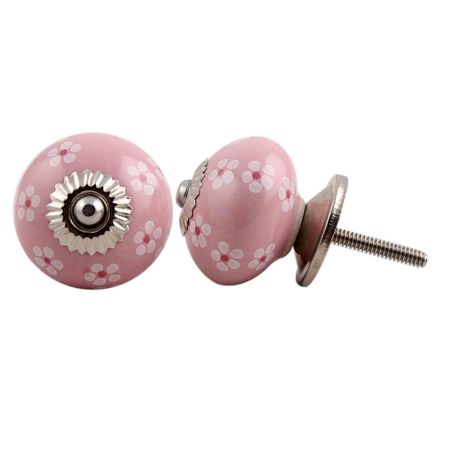Pink Tiny Flower Dresser Knob